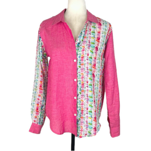 APNY pink linen shirt